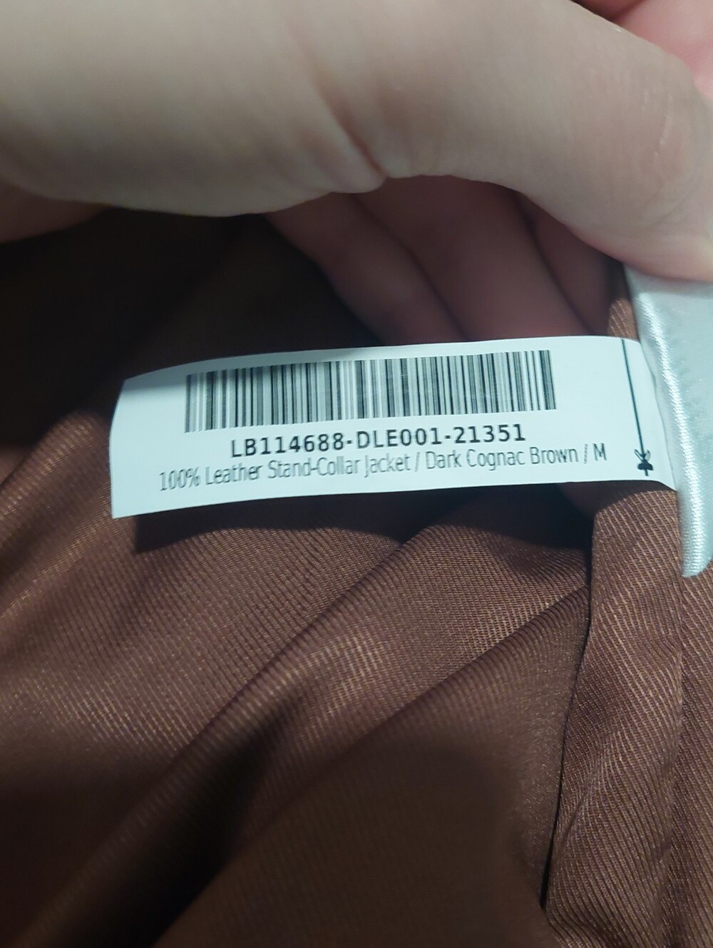 NWT! Quince 100% Leather Cognic Stand Collard Jacket! Woman's Sz. M! (E26) - Picture 13 of 14